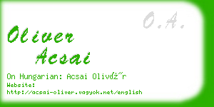 oliver acsai business card